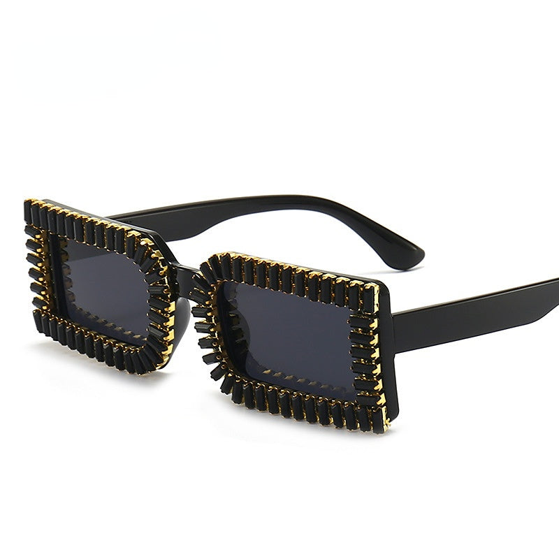 Wholesale PC Diamond Inlaid Small Frame Sunglasses
